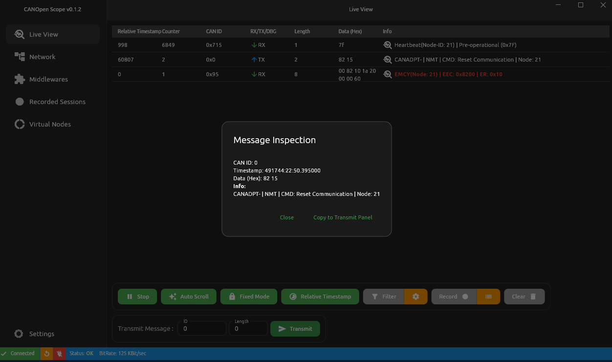 Real-time CAN monitoring
